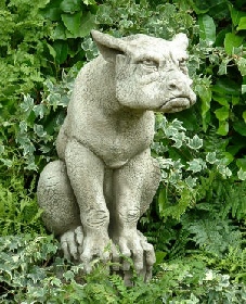 Ernie humorous gothic gargoyle statue-front view